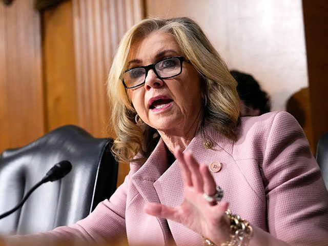 Sen. Marsha Blackburn, R-Tenn., speaks at the Senate Finance Committee confirmation hearin