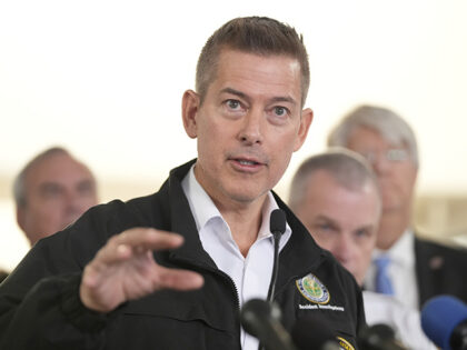 Transportation Secretary Sean Duffy speaks during a news conference at Ronald Reagan Washi