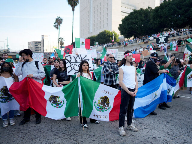 EDS NOTE: OBSCENITY - Demonstrators shut down the 101 freeway during a protest calling for