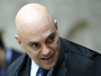 Alexandre de Moraes, justice of Brazil's Supreme Federal Court, speaks during a sessi