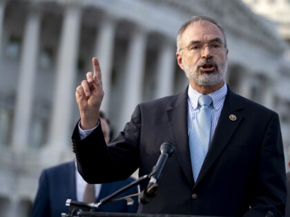 Representative Andy Harris, a Republican from Maryland, speaks during a news conference wi