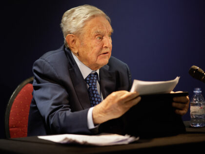 George Soros, billionaire and founder of Soros Fund Management LLC, speaks at an event on