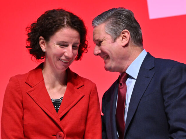Labour Party Annual Autumn Conference 2023 Closing Day Anneliese Dodds, UK shadow women and equalities secretary, and Keir Starmer, leader of the