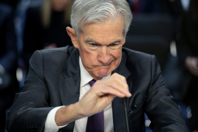 WASHINGTON, DC - FEBRUARY 11: Federal Reserve Chair Jerome Powell testifies before the Sen