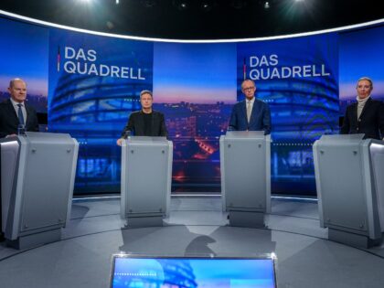 (L-R) German Chancellor Olaf Scholz, top candidate for chancellor of Germany's Social Demo