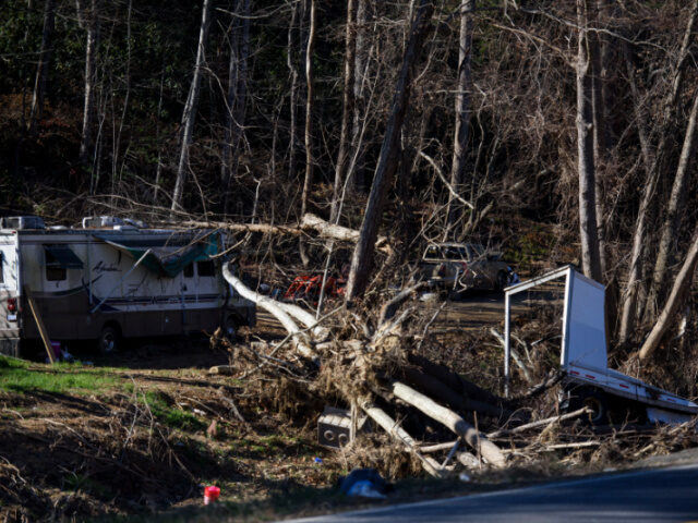 7:33 PM @rmarlow Debris from Hurricane Helene is seen across from where U.S. Vice Preside