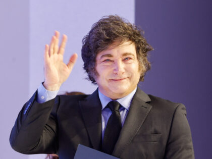 Javier Milei, Argentina's president, at the World Economic Forum (WEF) in Davos, Swit