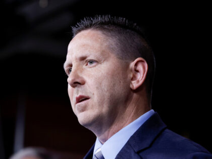 Rep. Josh Brecheen (R-OK) speaks during a press conference on the National Defense Authori