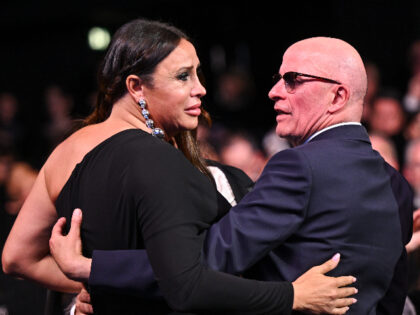 CANNES, FRANCE - MAY 25: (R) Jacques Audiard, (L) Karla Sofía Gascón accepts the 'B