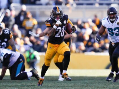 during the first half of the AFC Divisional Playoff game at Heinz Field on January 14, 201