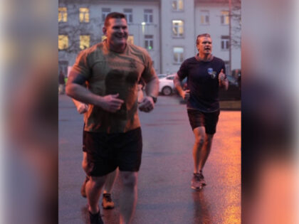 Pete Hegseth Runs with Troops