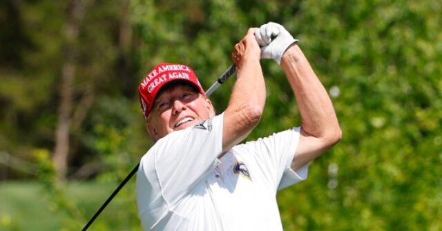 Trump Golfs with Buffalo Bills Players on Presidents Day