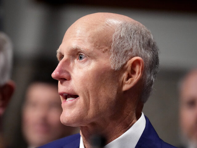 Sen. Rick Scott (R-FL) questions U.S. President-elect Donald Trump's nominee for Secr