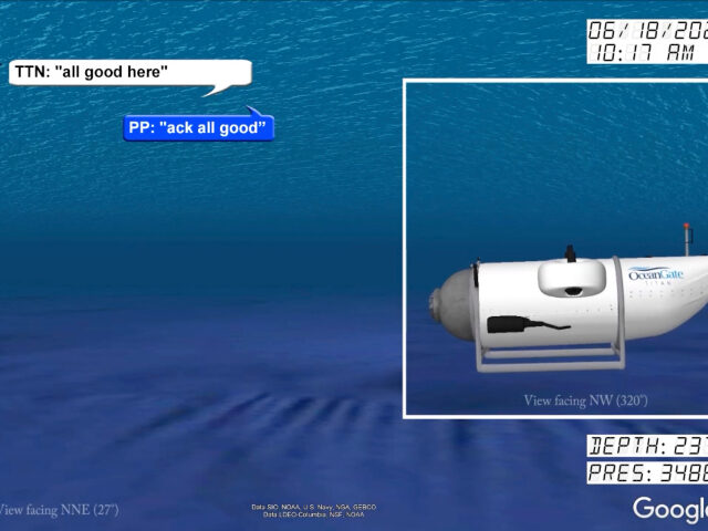 In a still from from a video animation provided by the United States Coast Guard an illust
