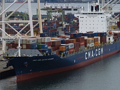 A ship docked at the Port of Seattle in Seattle, Washington, US, on Thursday, Feb. 13, 202