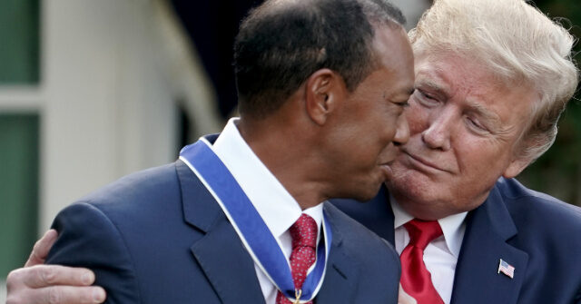 Tiger Woods Joins Trump at Reception Honoring Black History Month