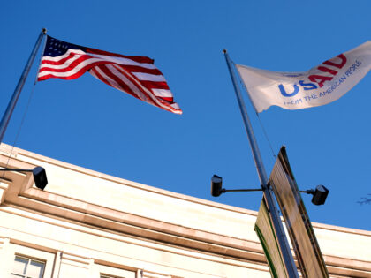 The U.S. Agency for International Development, or USAID, is pictured Saturday, Feb. 1, 202