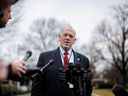 White House 'border czar' Tom Homan speaks to the press outside the West Wing of the White