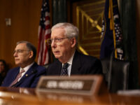 Sen. Mitch McConnell in Wheelchair, Leg Boot at Monday Vote