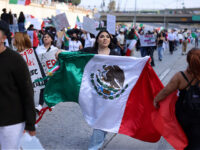 Anti-ICE Protesters Waving Mexican Flags Shut Down Freeway in Downtown L.A.