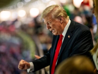 President Donald Trump attends Superbowl LIX between the Philadelphia Eagles and the Kansa