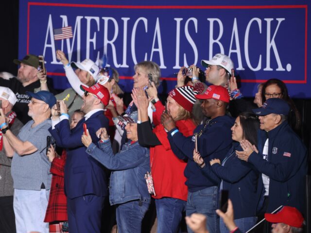 trump supporters LAS VEGAS, NEVADA - JANUARY 25: Supporters cheer as U.S. President Donald Trump speaks at