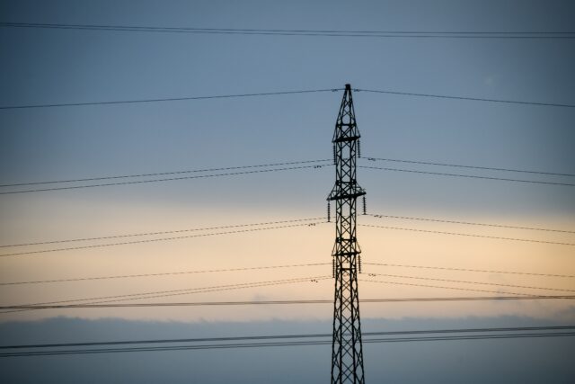 New dawn: A high-voltage power line near the border between Poland and Lithuania