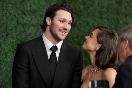 Josh Allen and fiancee Hailee Steinfeld attend the 14th Annual NFL Honors at Saenger Theat