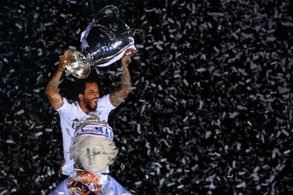 Marcelo won the last of his five Champions League titles when Real Madrid beat Liverpool i