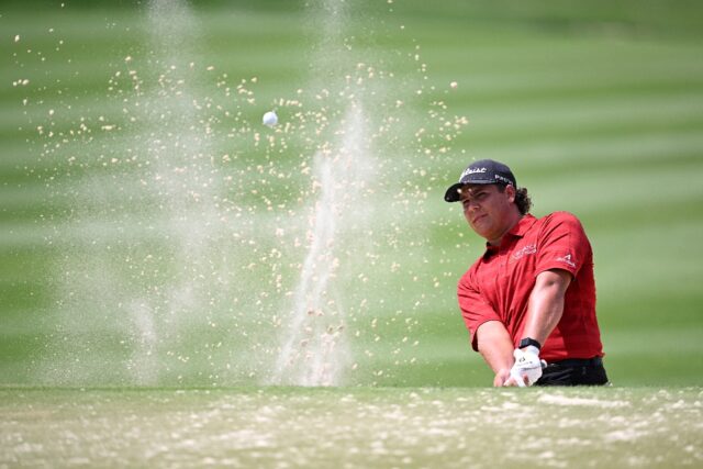 South African Aldrich Potgieter fired a 10-under par 61 to grab the lead after the second