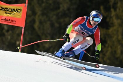 Switzerland's Marco Odermatt made it back-to-back world championship golds in the super-G