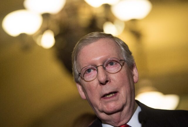 US Senator Mitch McConnell, a major figure on the Republican right who fell out with Donal