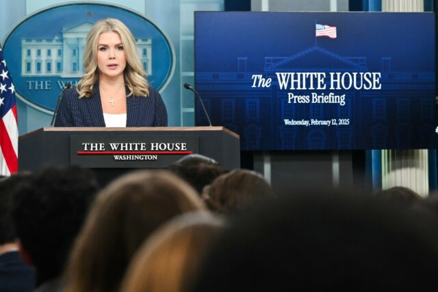 White House Press Secretary Karoline Leavitt speaks during the daily briefing in the Brady