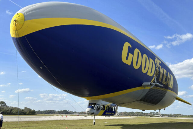 NASCAR-Goodyear Blimp at 100 Auto Racing The Associated Press