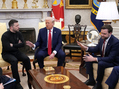 President Donald Trump and Vice President JD Vance meet with Ukrainian President Volodymyr