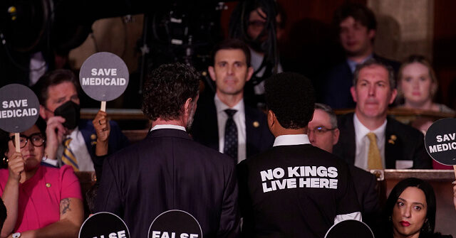 Dems Exit Trump's Congressional Speech, Rep. Crockett Wears 'Resist' Shirt
