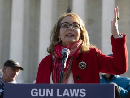 Former congresswoman and gun violence survivor Gabby Giffords D-Ariz. speaks during a rall