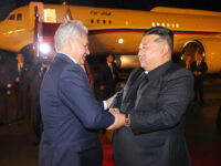 In this photo provided by the North Korean government, Russia's Security Council secretary
