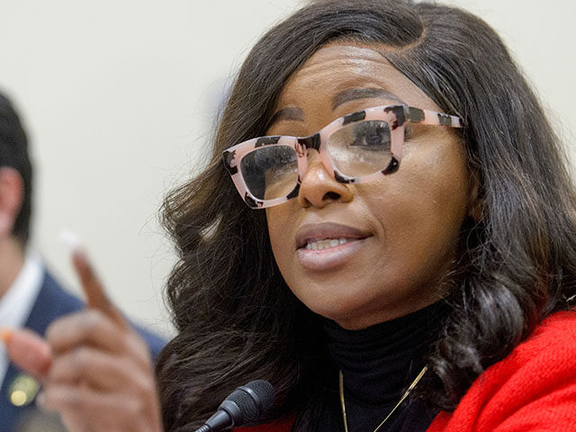 Rep. Jasmine Crockett, D-Texas, questions the witnesses during a House Committee on Oversi
