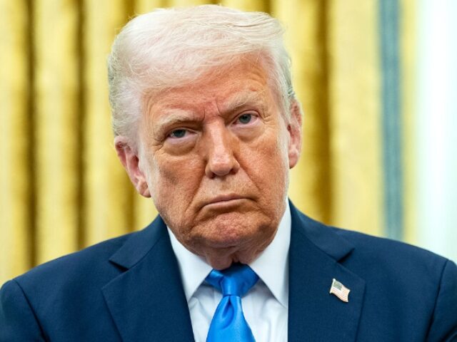US President Donald Trump during a swearing-in ceremony for Alina Habba, interim US attorn