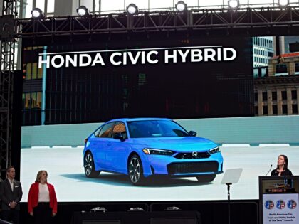 DETROIT, MICHIGAN - JANUARY 10: The Honda Civic Hybrid is announced as the winner of the C