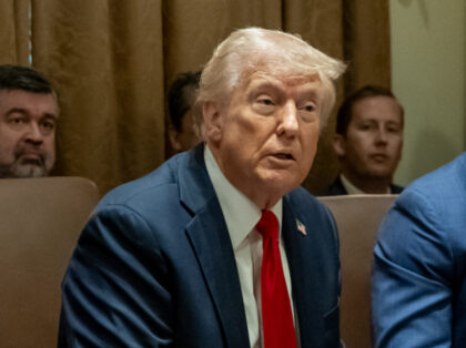 President Donald Trump holds a cabinet meeting, Wednesday, February 26, 2025, in the Cabin