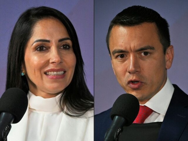 (COMBO) This combination of pictures created on August 21, 2023 shows Ecuadorian president