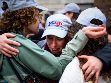 WASHINGTON, DC - FEBRUARY 27: A USAID employee who asked to be identified as K, her first