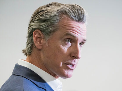 Gov. Gavin Newsom holds a press conference at East Los Angeles College to announce an addi