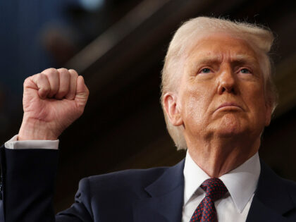 US President Donald Trump during a joint session of Congress in the House Chamber of the U