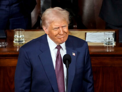 US President Donald Trump during a joint session of Congress in the House Chamber of the U