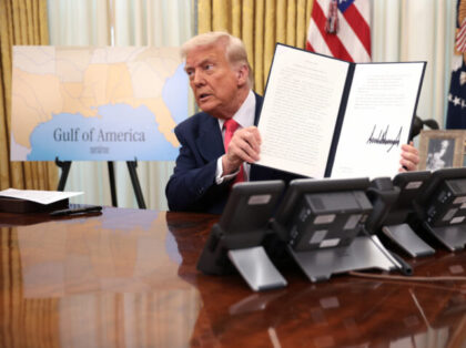 WASHINGTON, DC - MARCH 06: U.S. President Donald Trump signs executive orders in the Oval