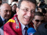 IZMIR, TURKEY - 2025/03/08: Ekrem Imamoglu answers the questions of the press on his way t