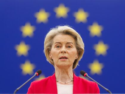 11 March 2025, France, Straßburg: Ursula von der Leyen (CDU), President of the European C